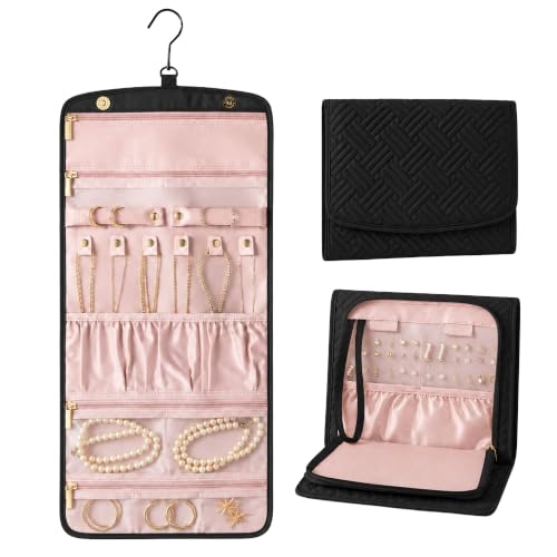 Double-Sided Hanging Jewelry Organizer — Black